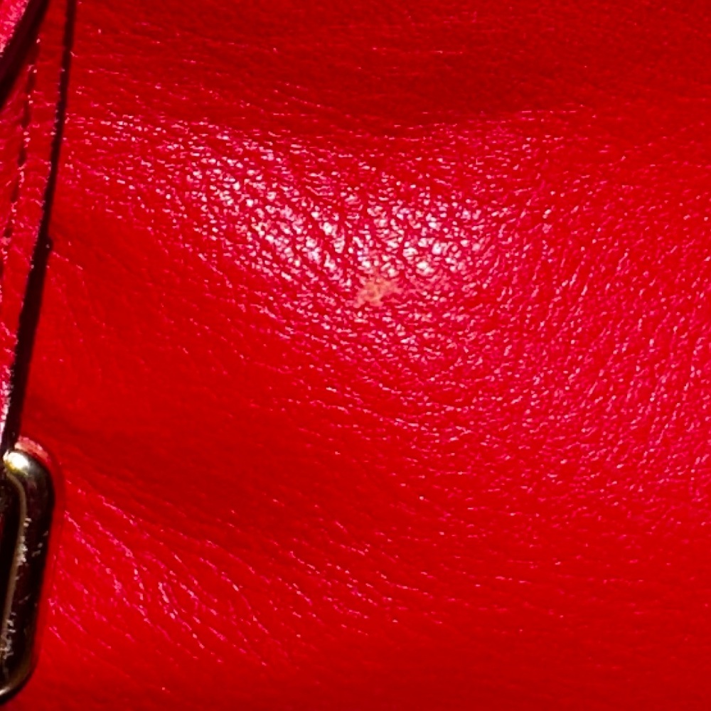 Michael Kors Bedford Pebbled Leather Red Satchel and Matching Red Wallet Set - Picture 13 of 16